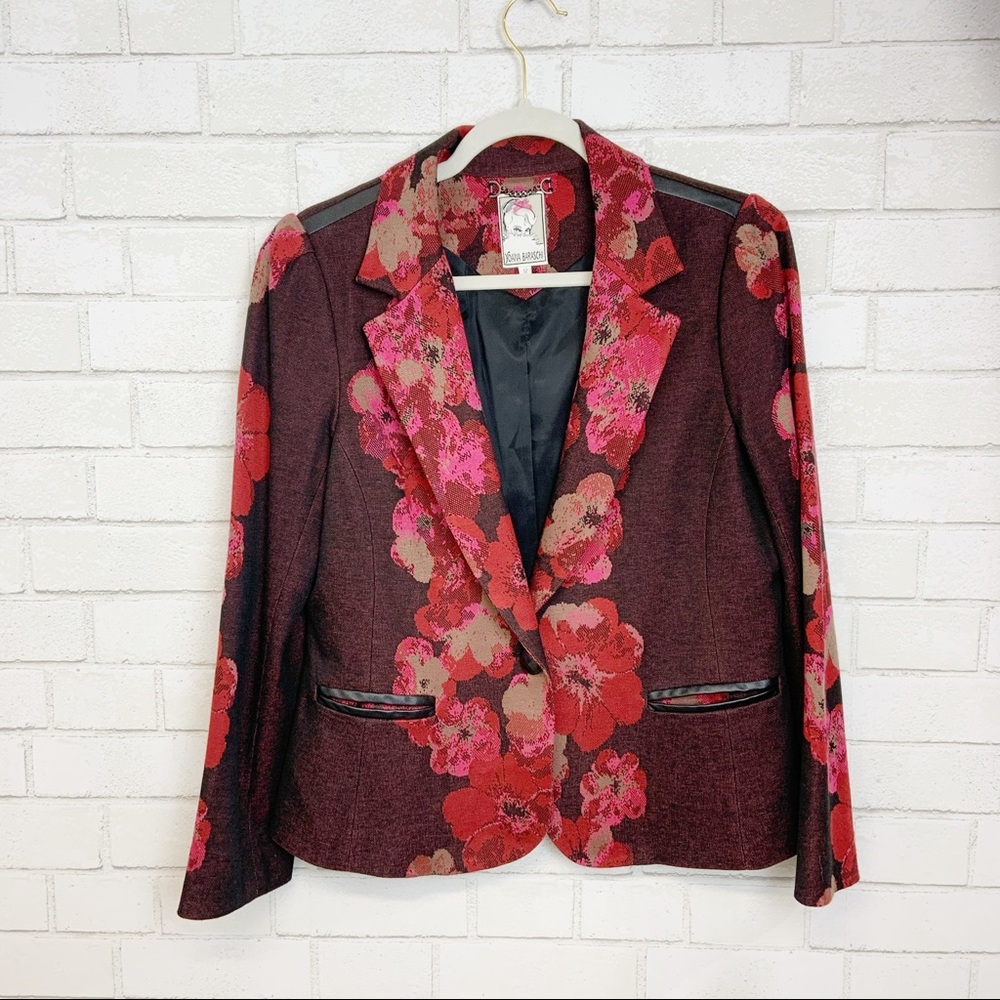 Yoana Baraschi, Anthro Floral Leather Blazer (L12)